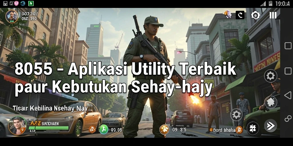 Antarmuka aplikasi 8055 yang simpel dan fungsional.