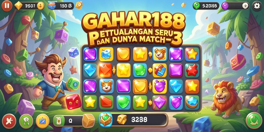 Tampilan gameplay seru dari GAHAR188 yang penuh warna.