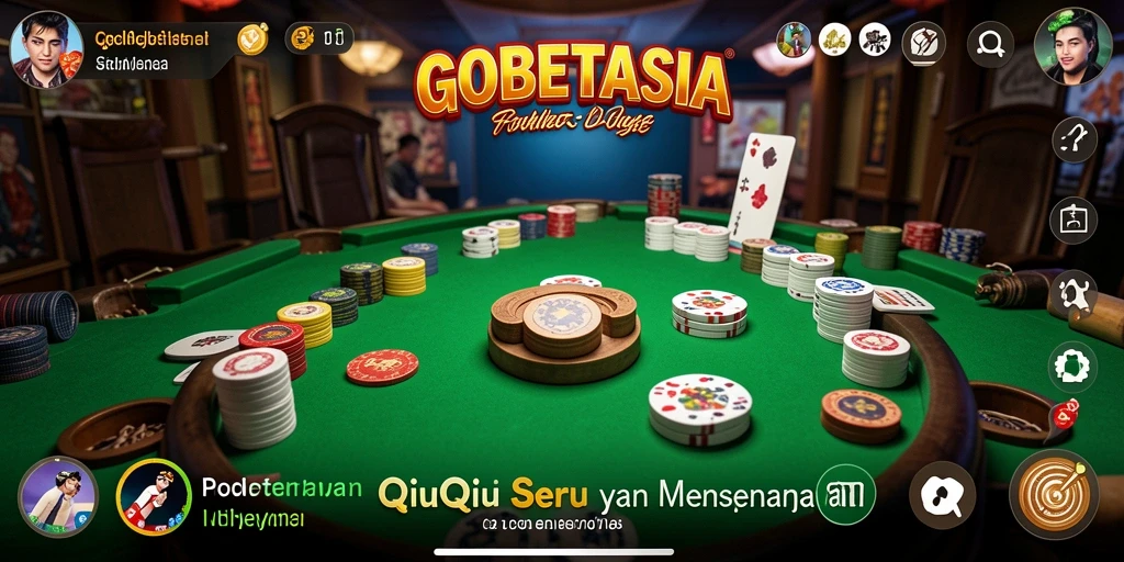 Tampilan gameplay seru di GOBETASIA dengan kartu QiuQiu.