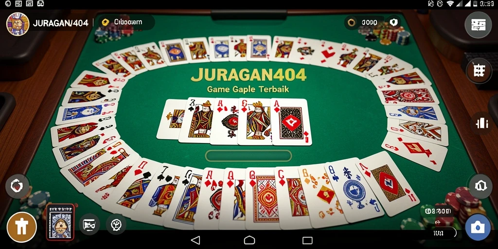 Tampilan gameplay seru dari JURAGAN404 dalam permainan Gaple.