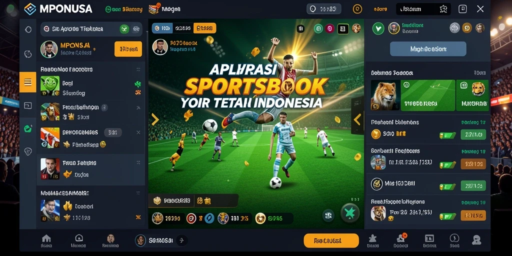 Tampilan menarik dari gameplay MPONUSA dalam taruhan olahraga.