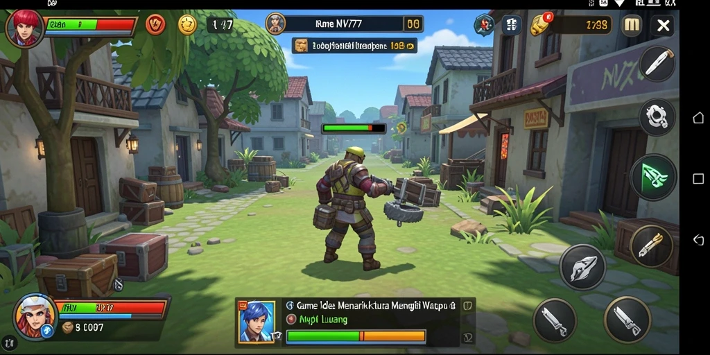 Tampilan gameplay yang menarik dan interaktif dalam NV77.