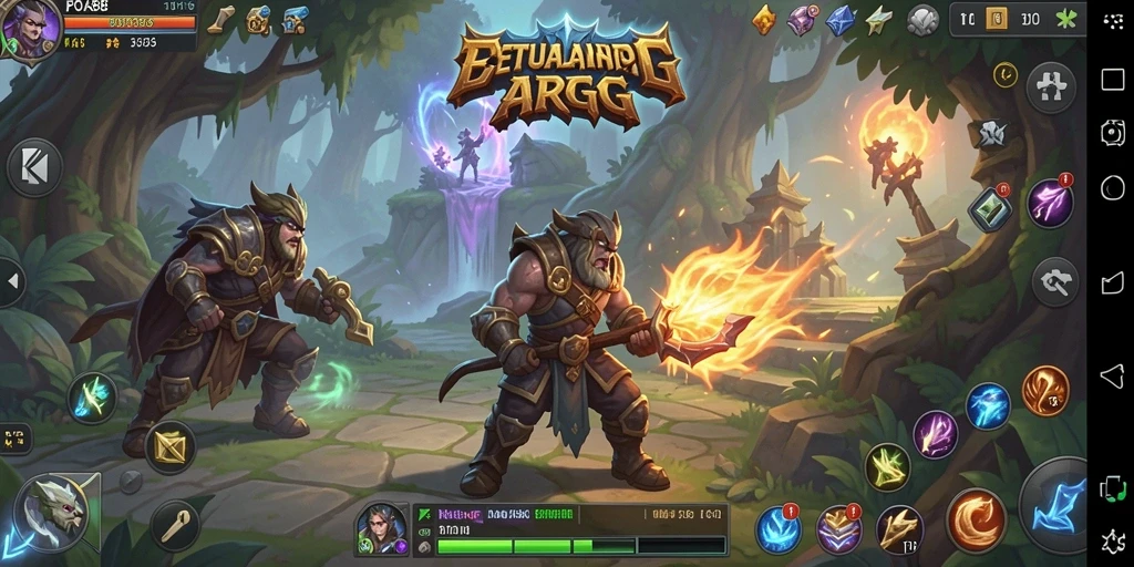 Tampilan gameplay seru dan intens di dunia fantasi POA88.
