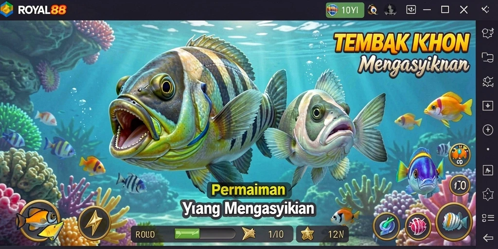 Tangkapan layar gameplay Tembak Ikan ROYAL88 yang menarik.