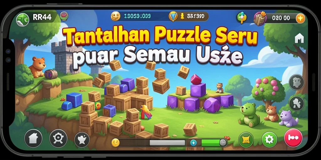 Tampilan gameplay seru dari RR44 yang menantang dan mengasyikkan.