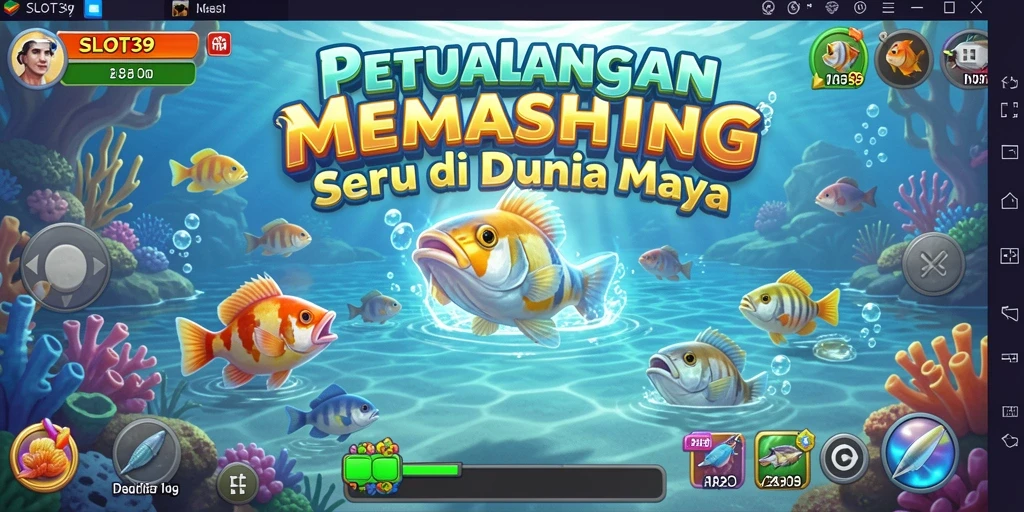 Screenshot menunjukkan gameplay memancing yang menarik dan interaktif.