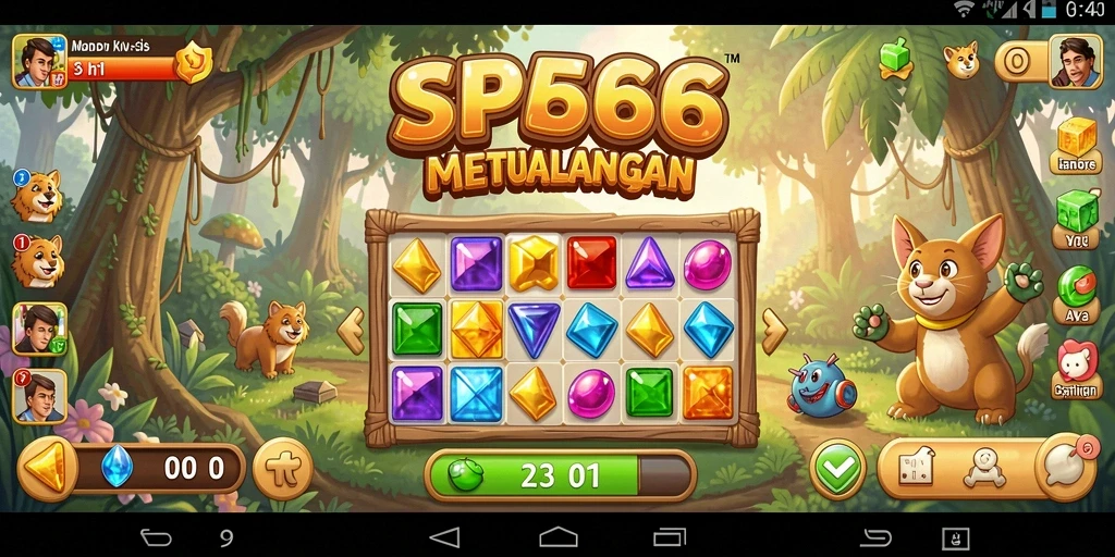 Tampilan gameplay <strong>SP666</strong> yang penuh warna dan tantangan mencocokkan objek.