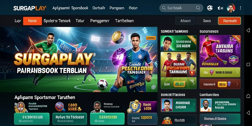 Gameplay menarik dari aplikasi Sportsbook SURGAPLAY yang menampilkan taruhan langsung.