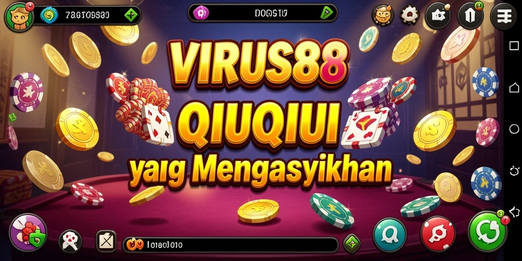 Tampilan gameplay menarik dari VIRUS88 dengan aksi QiuQiu yang seru.